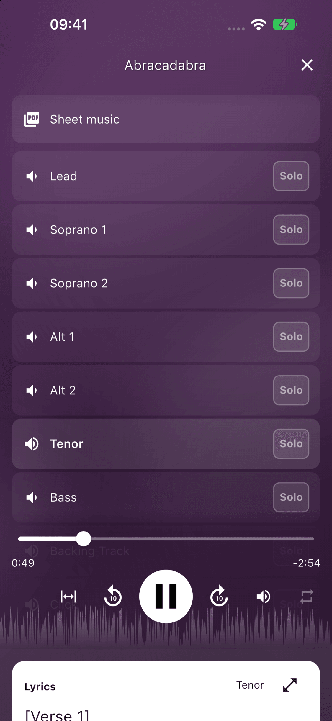 All parts together, with separate volume controls