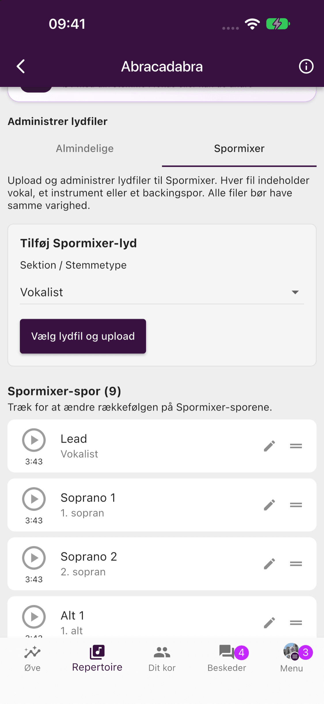 Tilføj og administrér mixerfiler