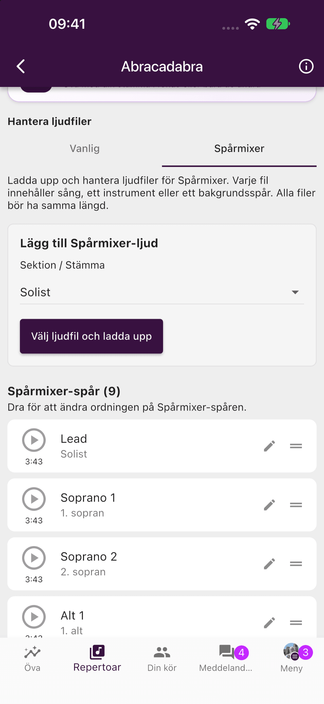 Lägg till och hantera mixerfiler