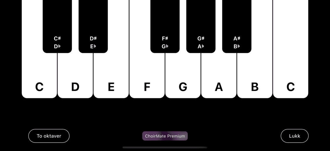 Det frittstående pianoet i ChoirMate